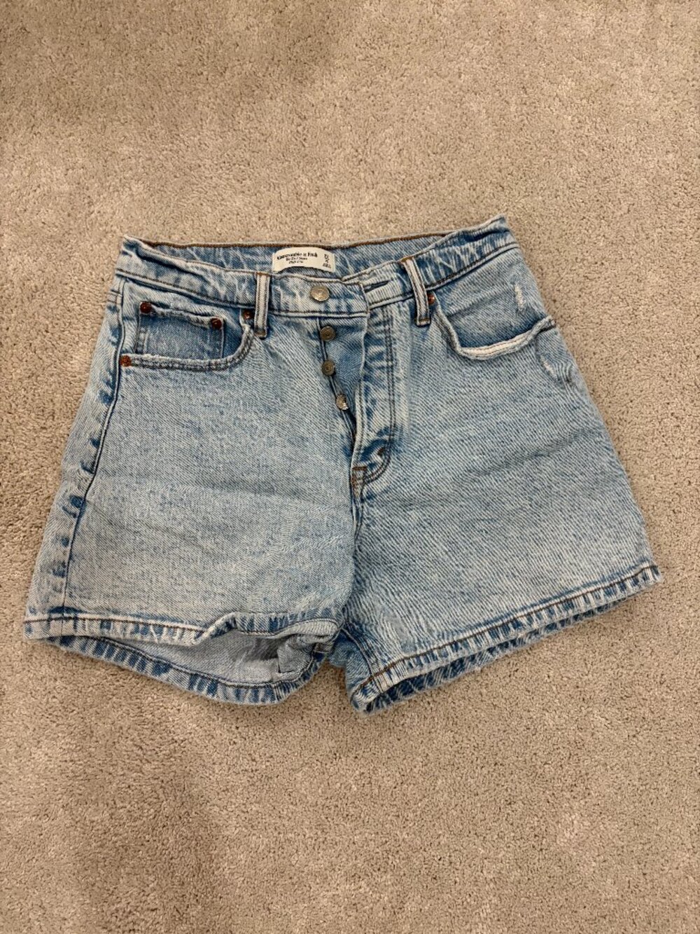 Abercrombie High Rise "The Dad Short"- Curve Love, Size 27